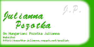 julianna pszotka business card